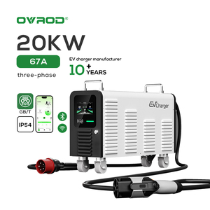 Ovrod GB/T Movable DC EV Charger 20Kw Electric Vehicle Car Fast Charging Pile Homeuse Floor-mounted DC EV Charging Station