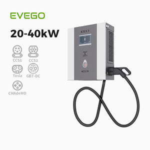 New Wall-Mount DC Electric Car Charger 30kW CCS2 GBT OCPP Charging Station